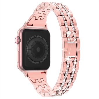 Aluminum Alloy Watch Strap Band Rhinestone Decor for Apple Watch Series 6 SE 5 4 44mm / Series 3/2/1 42mm