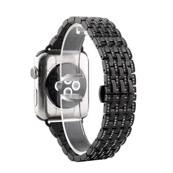 Aluminum Alloy Strap Watch Band Rhinestone Decor for Apple Watch Series 6 SE 5 4 44mm / Series 3/2/1 42mm