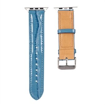 Crocodile Skin Split Leather Watch Band Strap Replacement for Apple Watch Series 4/5/6/SE 44mm / Apple Watch Series 1/2/3 42mm