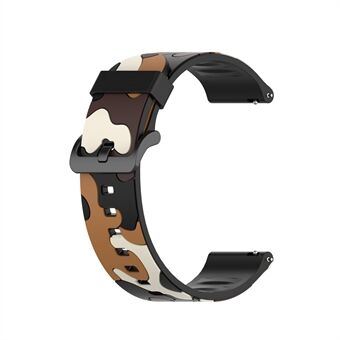 20mm Camouflage Style Silicone Watch Band for Garmin vivoactive 3/Forerunner 245