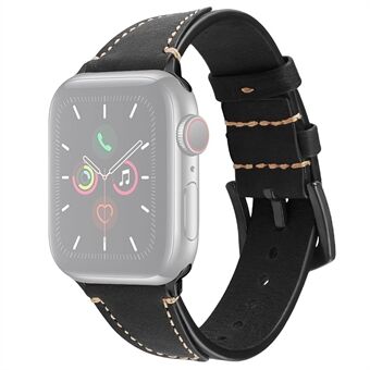 Genuine Leather Nail Tail Style Watch Band for Apple Watch Series 6/SE/5/4 40mm / Series 3/2/1 Watch 38mm