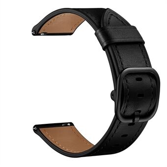 22mm Genuine Leather Watch Band Replacement for Huawei Watch GT2e/ Samsung Galaxy Watch3 45mm etc.