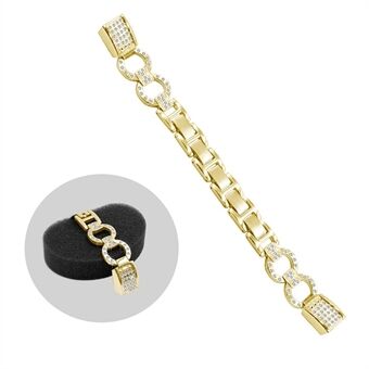 Metal Rhinestone Decor 8-shape Watch Band Strap for Fitbit Alta