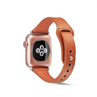 Genuine Leather Watch Replace Strap for Apple Watch Series 6/5/4/SE 44mm, Series 3/2/1 42mm