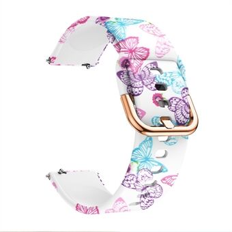 Colorful Pattern Printed Silicone Watch Band for Samsung Galaxy Watch Active 22mm