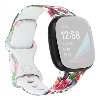 Pattern Printing Design Silicone Watch Band Strap Replacement Size S for Fitbit Versa 3