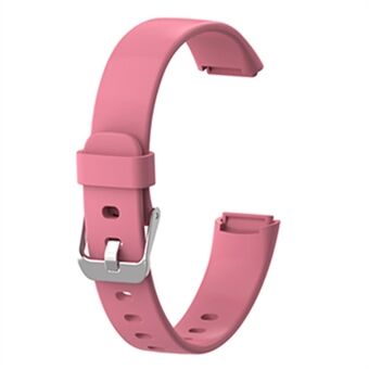 Soft Silicone Solid Color Watch Band Wrist Strap Replacement for Fitbit Luxe, Size: S