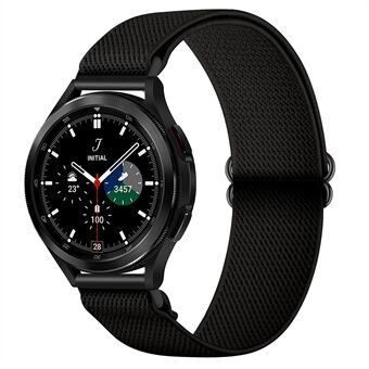 20mm Braided Nylon Wristband Adjustable Elastic Solo Loop Strap for Samsung Galaxy Watch4 Classic 42mm 46mm / Watch4 40mm 44mm / Watch3 41mm / Watch Active2 40mm 44mm / Watch Active