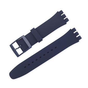 20mm Silicone Solid Color Watch Strap Replacement Watchband with Pin Buckle for Swatch