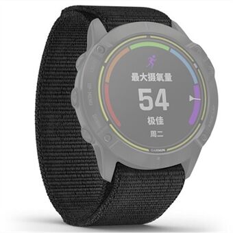 26mm Loop Fastener Nylon Watch Strap Wrist Band Replacement for Garmin Fenix 6X/Fenix 6X Pro/Fenix 5X Plus