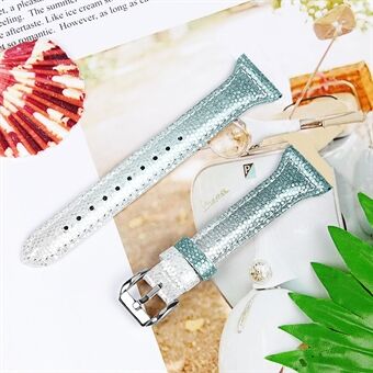 For Withing Steel (Men) Smart Watch Strap 20mm Gradient Color Top Layer Cowhide Leather Wristband