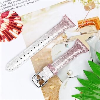 For Ticwatch 2/Ticwatch E/Ticwatch C2 20mm Gradient Top Layer Cowhide Leather Watch Band Wrist Strap