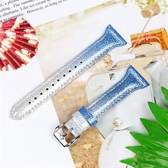 For Nokia Steel (Men) /Steel HR (Men) 20mm Gradient Color Watch Band Top Layer Cowhide Leather Adjustable Wrist Strap