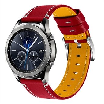 For Huami Amazfit GTR 47mm Cowhide Leather Wrist Strap 22mm Universal Watch Band with Stainless Steel Buckle