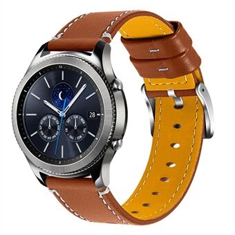 For Honor MagicWatch 2 46mm Soft Cowhide Leather 22mm Universal Smart Watch Band Wrist Strap with Stainless Steel Buckle