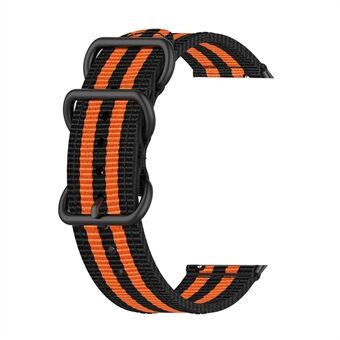 For Garmin Venue 2S / Vivoactive 4S 18mm Nylon Watch Strap Three Heavy Buckles Watch Band Replacement