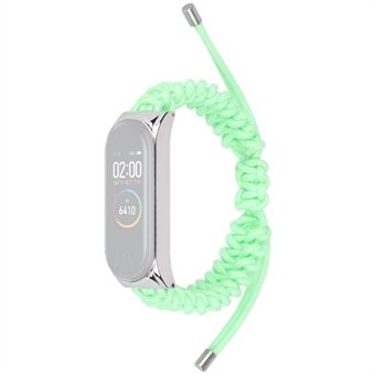 For Xiaomi Mi Band 5/6 Nylon Braided Rope Watch Strap Adjustable Replacement Wrist Band