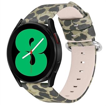 For Samsung Galaxy Watch 46mm/Watch3 45mm Genuine Cowhide Leather Watch Band 22mm Leopard Texture Strap Replacement