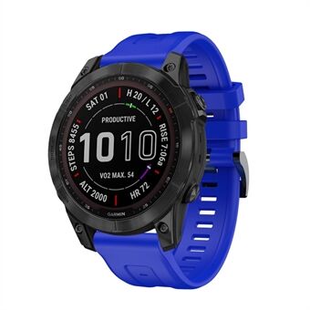 For Garmin Fenix 7/Fenix 6 Pro/5 Flexible Silicone Watch Band Replacement Stylish Wrist Strap with Buckle