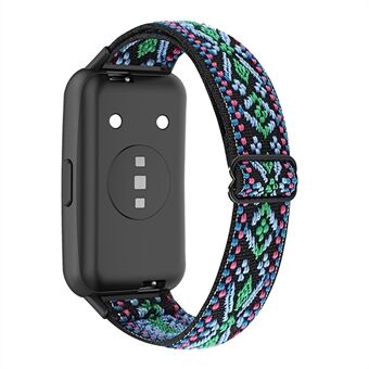 For Huawei Band 7 Stretchy Boho Watch Band Adjustable Elastic Nylon Strap Replacement Wristband