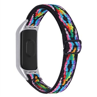 For Xiaomi Mi Band 5 / 6 Elastic Watch Band Nylon Braided Adjustable Wrist Strap Replacement