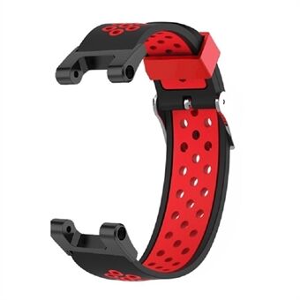 For Huami Amazfit T-Rex  /  T-Rex Pro  /  Ares, Dual-Color 22mm Watch Band Silicone Watch Strap Replacement Watchband with Multi-Hole Design