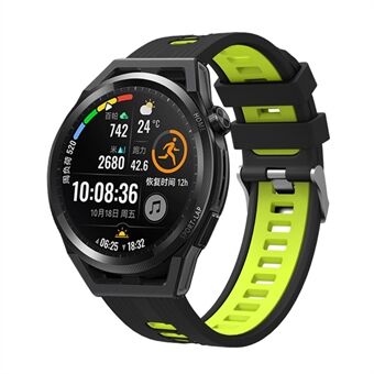 For Samsung Galaxy Watch 5 40mm / 44mm / Watch 5 Pro 45mm Dual Color Watch Band 20mm Silicone Breathable Adjustable Sport Strap