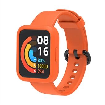 For Xiaomi Redmi Watch Replacement Strap 2-in-1 Watch Band+Watch Case Silicone Watch Band with Buckle