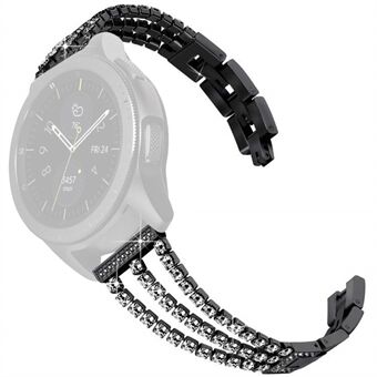 For Samsung Galaxy Watch3 45mm / Gear S3 Frontier / Gear S3 Classic / Huawei Watch GT3 Pro 3 Chains Rhinestones Decor Metal Band 22mm Universal Watch Strap