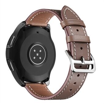 For Samsung Galaxy Watch 5 40mm / 44mm / Watch 5 Pro 45mm Watch Band Textured Genuine Leather Replacement Strap