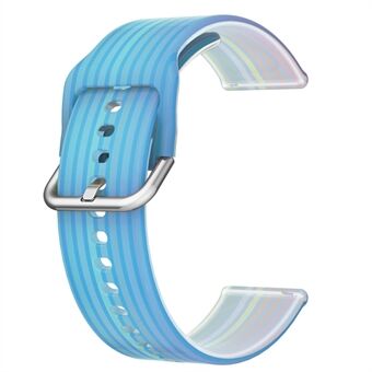 For Samsung Galaxy Watch3 45mm / Huawei Watch GT 2 / GT 3 Pro / Watch GT Runner Watch Bands 22mm Rainbow Color Silicone Replacement Wristband Strap