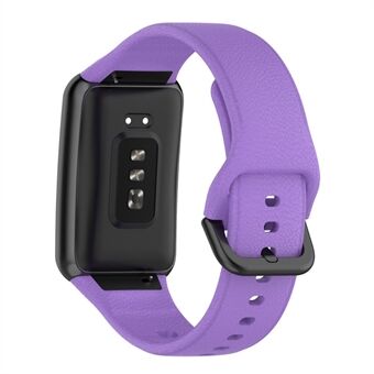 For Oppo Watch Free Textured Silicone Watch Band Replacement Wrist Strap with Black Buckle