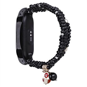 For Xiaomi Mi Band 3 / Band 4 Beaded Bracelet Holiday Style Watch Band Replacement Strap