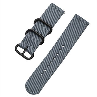 22mm Universal Smartwatch Nylon Wrist Band 3 Buckles Replacement Watch Strap (Straight Pin)