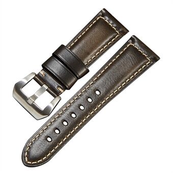 Top Grain Cowhide Genuine Leather Retro Watch Band 24mm Universal Watch Strap