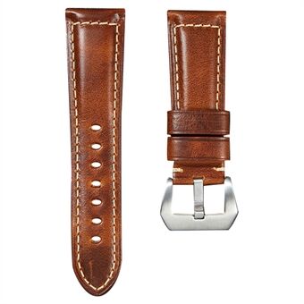 Top Layer Cowhide Genuine Leather Watchband 26mm Universal Retro Watch Strap Replacement