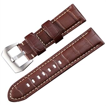 22mm Genuine Leather Strap for Smart Watch Universal Vintage Watchband with Buckle