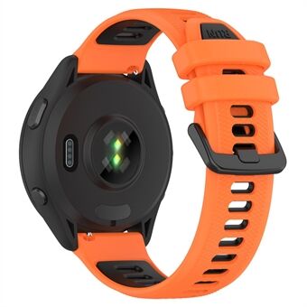 For Garmin Forerunner 265 Dual-Color Silicone Watch Strap Anti-Wear Smart Band Strap