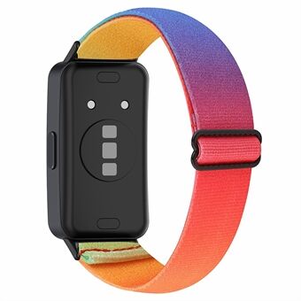 For Huawei Band 8 Bohemian Style Elastic Nylon Smartwatch Strap Watch Band Replacement