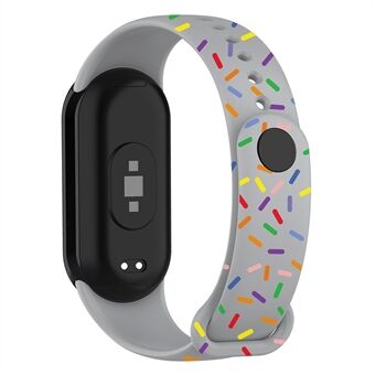 For Xiaomi Smart Band 8 Silicone Watch Strap Colorful Dot Replacement Wrist Band