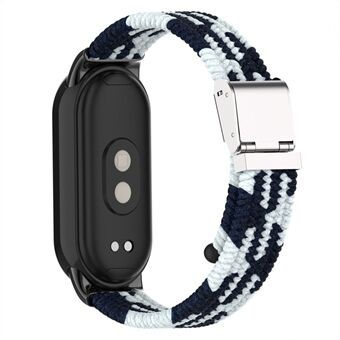 For Xiaomi Smart Band 8 Braided Nylon Watch Band Adjustable Buckle Elastic Strap