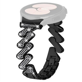 For Samsung Galaxy Watch6 40mm / 44mm / Watch6 Classic 43mm / 47mm Metal Watch Strap Rhinestone Decorated Watchband