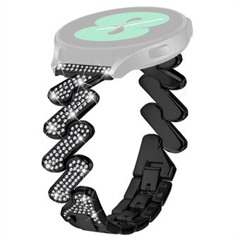 For Huami Amazfit Cheetah 20mm Zinc Alloy Wrist Band Rhinestones Decor Strap with Stainless Steel Buckle