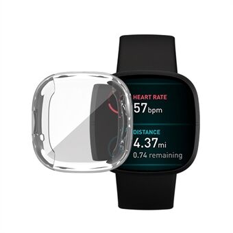 ENKAY HAT PRINCE Full-Protection TPU Watch Case for Fitbit Versa 3 / Fitbit Sense - Transparent