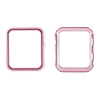 Electroplating Hollow PC Case Protective Cover Frame for Apple Watch Series 4/5/6/SE 44mm