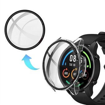 PC Smart Watch Protective Case Cover with Tempered Glass Screen Protector Film for Xiaomi Mi Watch Color