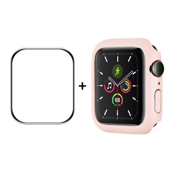 ENKAY Ultra-Thin Full Cover Rubberized PC Case with Built-in PMMA Tempered Glass Screen Protector for Apple Watch Series 7 41mm