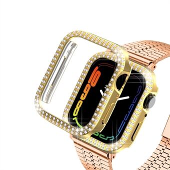 Rhinestone Decoration Hard PC Electroplating Watch Case Frame Protector for Apple Watch Series 7 45mm