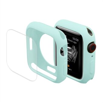 ENKAY Scratch-resistant TPU Watch Case Cover with Hot Bending Curved Full Size PET Screen Protective Film for Apple Watch Series 7 41mm