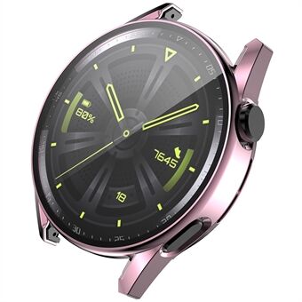 ENKAY for Huawei Watch GT 3 42mm 9H Tempered Glass Screen Protector Precise Cutout Electroplating Hard PC Watch Cover Case